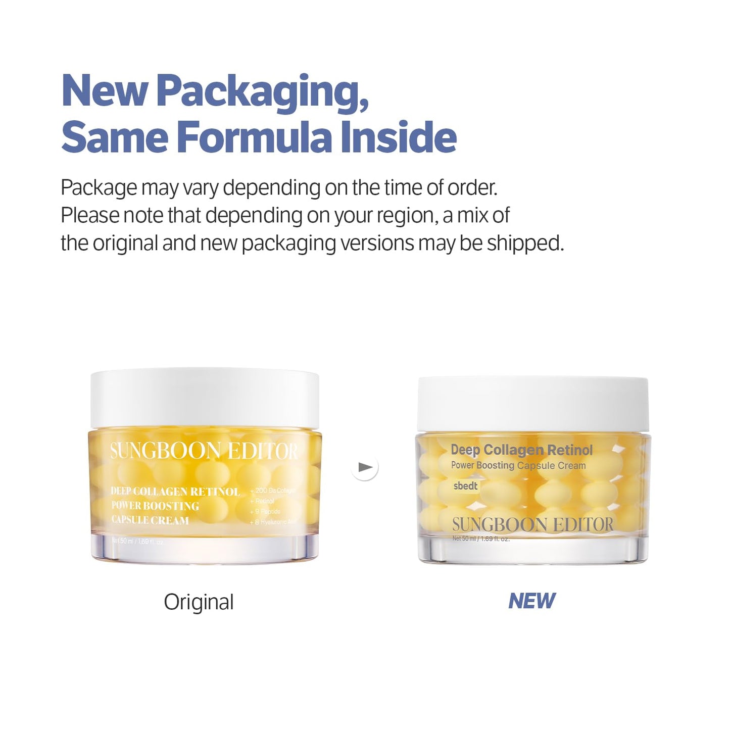 SUNGBOON EDITOR Deep Collagen Retinol Power Boosting Capsule Face & Neck Cream | Microneedling, White Spicules, Skin Firming, Hydration for Dry Skin, Wrinkles, Face Moisturizer, 1.69 fl.oz Alura