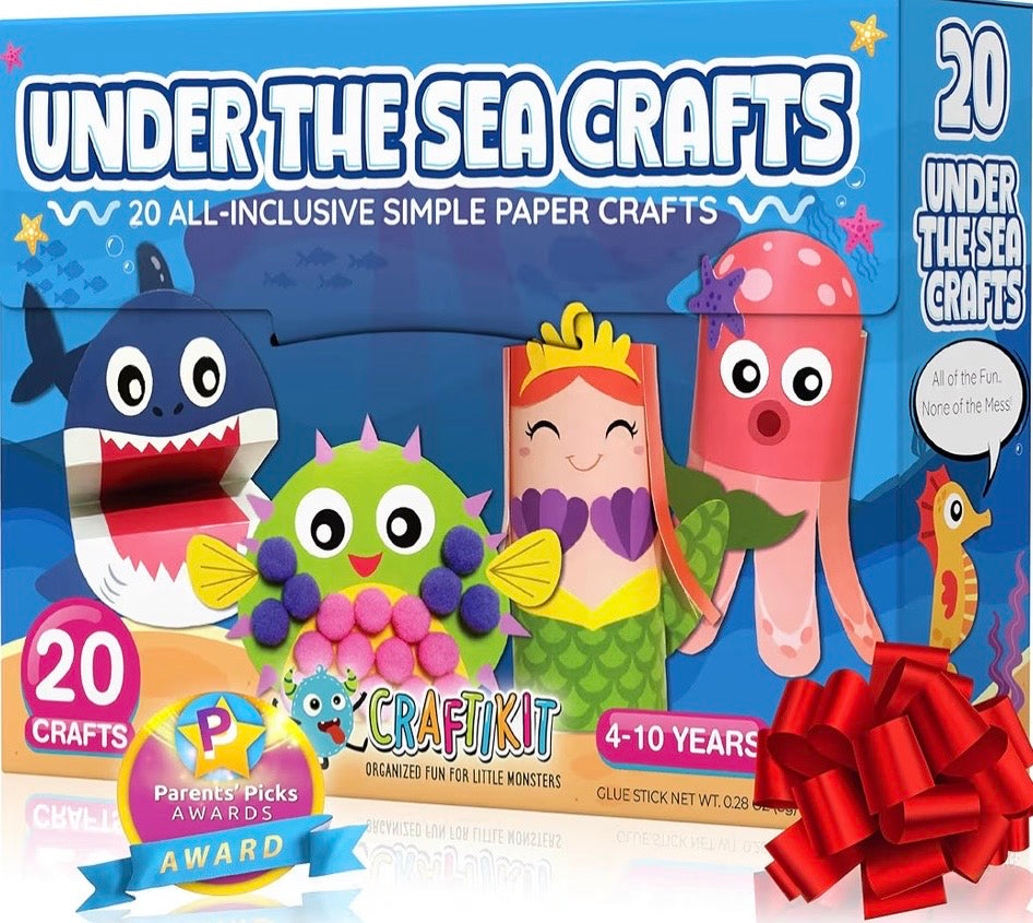 Alura Craftikit® 20 Award-Winning Animal Toddler Arts & Crafts for Kids Alura