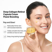 SUNGBOON EDITOR Deep Collagen Retinol Power Boosting Capsule Face & Neck Cream | Microneedling, White Spicules, Skin Firming, Hydration for Dry Skin, Wrinkles, Face Moisturizer, 1.69 fl.oz Alura