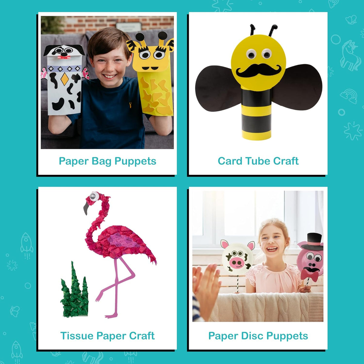 Craftikit® 20 Award-Winning Animal Toddler Arts and Crafts for Kids Ages 3-10 Years, All-Inclusive Animal Craft Kits, Fun Toddler Craft Box for Girls, Boys in Preschool Alura